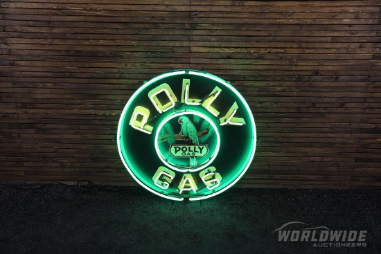 Polly Gas Round Neon Sign - New