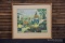 Original Post-WWII Esso South American Artwork, Signed Carybe - Framed