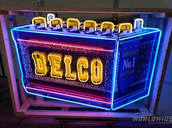 Custom Animated Delco Battery Neon Sign