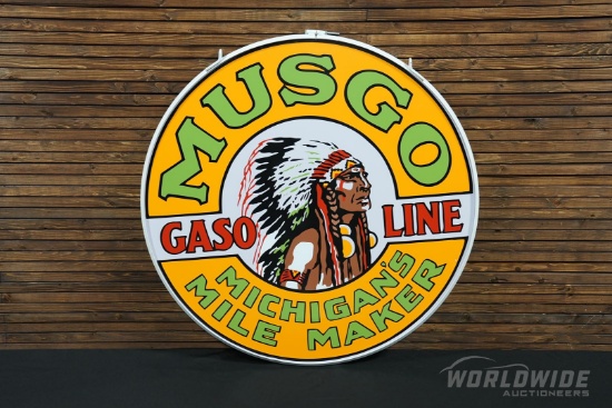 Musgo Gasoline Double-Sided Replica Sign