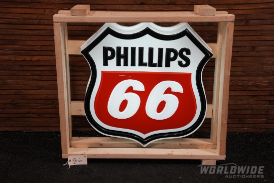 Phillips 66 Shield Single-Sided Lighted Sign