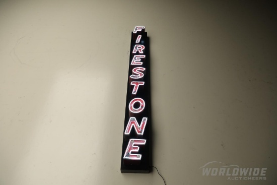 Original 1950s Large Firestone Neon Dealership Sign
