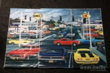 Chevrolets at Columbus and Market Streets Large Three-Panel Print by Dave Snyder