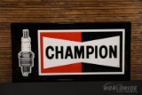 Champion Spark Plugs NOS Embossed Tin Sign