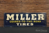 Miller Tires Embossed Tin Sign