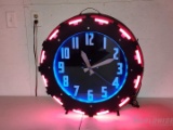 Original Vintage Aztec Neon Clock