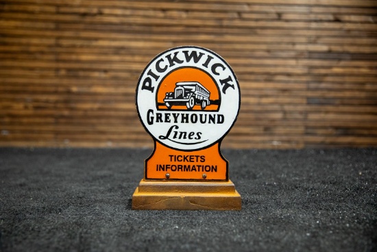 Pickwick Greyhound Lines Tickets Information Sign