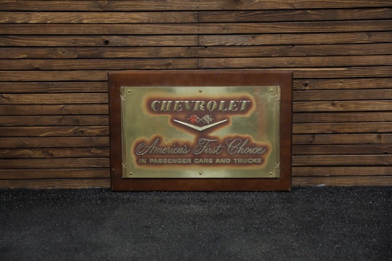 1950s Chevrolet Dealership Plaque - America's First Choice