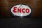 Enco Gas Large Double-Sided Porcelain Sign