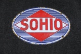 Sohio Gas Single-Sided Porcelain Pump Plate - Medium