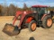 Kubota M6800 Tractor MFWD W/ Bush Hog Loader