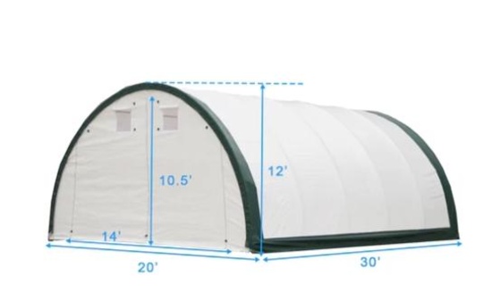 2023 Golden Mountain Dome Storage Shelter 20x30x12