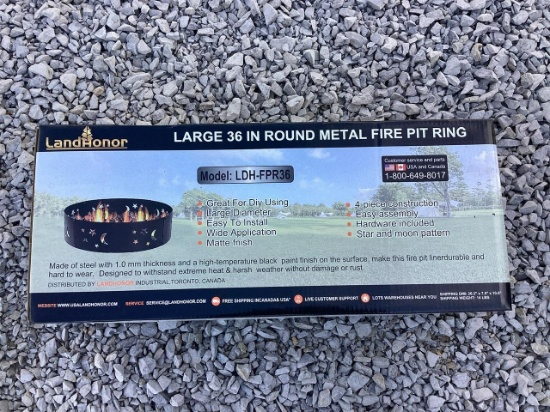 Land Honor Large 36 Inch Metal Fire Pit
