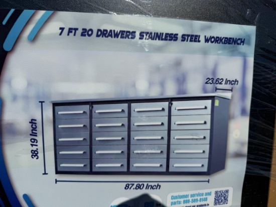 Chery Industrial 7 Foot 20 Drawers Workbench