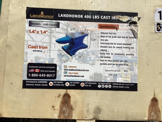 Land Honor 400 Lbs Cast Iron Anvil