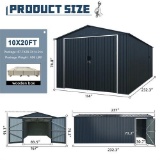 10x20 Unused Single Metal Garage Shed