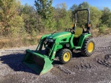 John Deere 3032E Tractor W/ JD 300E Loader