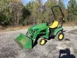 John Deere 1023E Tractor W/JD 120R Loader
