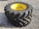(2) Firestone 480/70R30 Tires and Rims