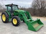 John Deere 6120E Tractor w/ John Deere 1310 Front End Loader