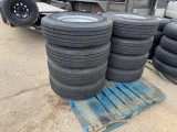 (4) Trail Quest ST235/80R16 8 Lug, 14 ply Tires and Rims