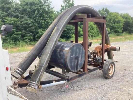 Water Pump With Trailer and Hoses