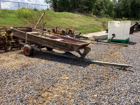 Sears Game Fisher 12ft Jon Boat with Trailer