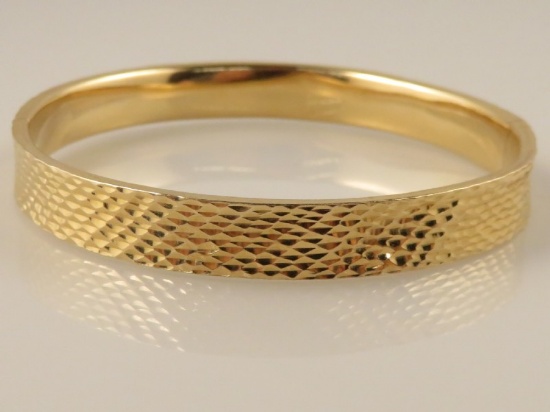 14K GOLD Bangle Bracelet