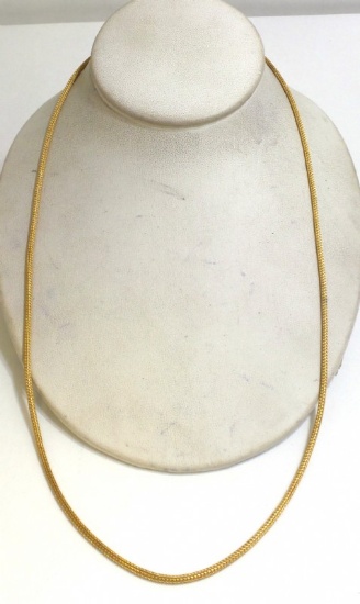 14K Gold Woven Mesh Chain Necklace
