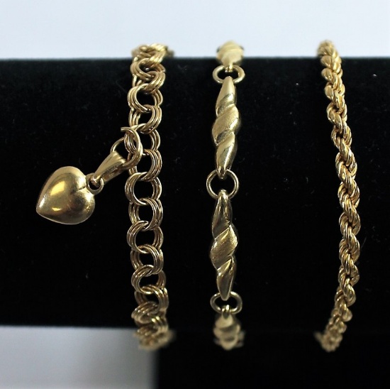 14KT Yellow Gold Assorted Bracelets