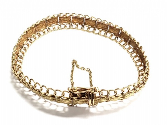 18K Yellow Gold Fancy Link Bracelet