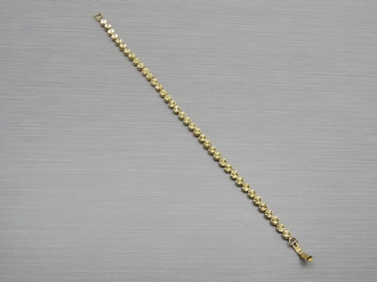 14K GOLD Diamond Cut Bracelet