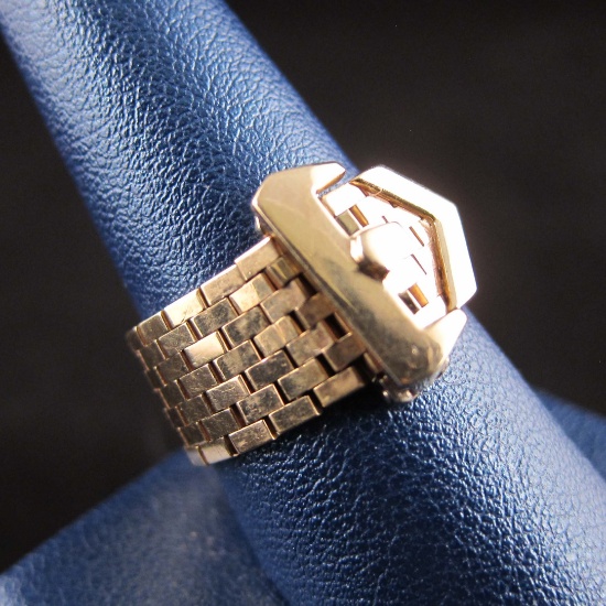 14k Gold Buckle Ring