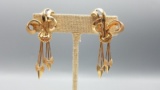 18K YG Vintage Repair Earrings 13.5G