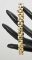 14K Link in Link 11.5 mm Wide Bracelet 16.9g