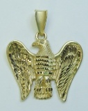 14K Gold Eagle Pendant, No Chain