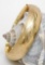 14K Gold VNTG Etched Hinged Bangle Bracelet 25.6g