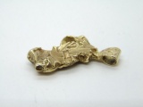 14K Gold Nugget Pendant