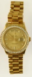 Rolex Day-Date - 18038 - Yellow Gold Diamond Dial and Bezel