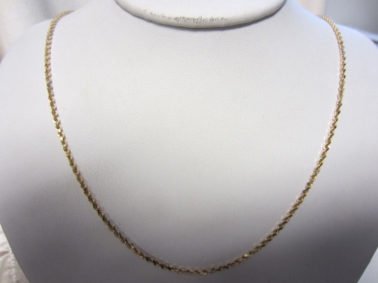 14K GOLD Rope Chain Necklace