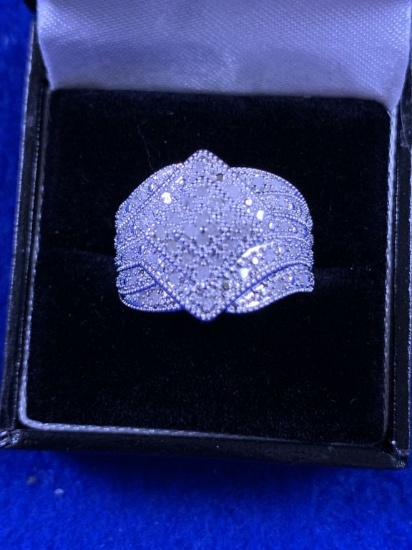 Large Diamond Dinner Ring