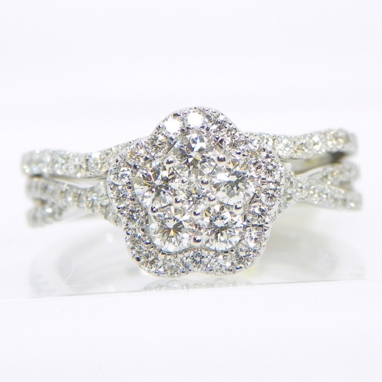 14K Gold Diamond Wedding Ring Set
