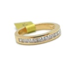 14K Gold Diamond Channel Set Ring