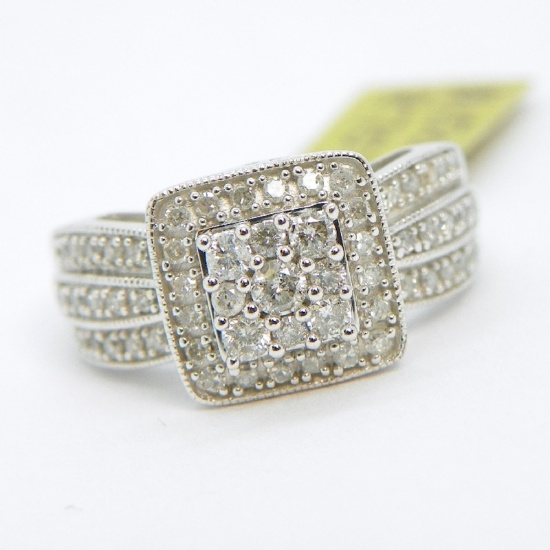 10KWG Diamond Filigree Ring