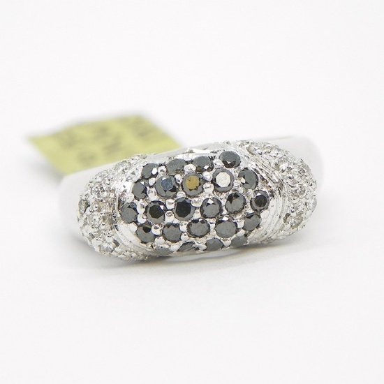 18K Gold Cartier Style Diamond Pave Ring