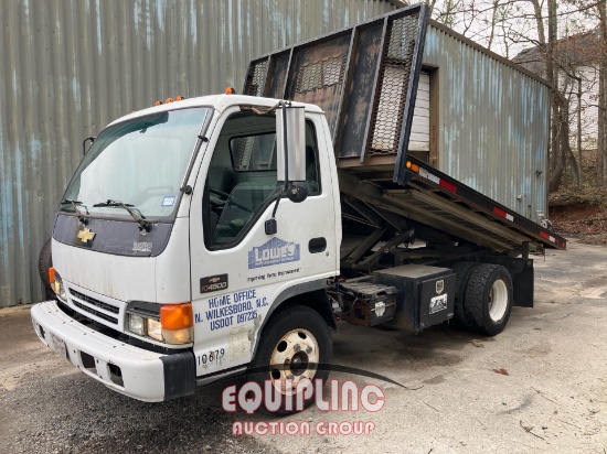 2001 CHEVROLET W4500 12FT FLATBED DUMP TRUCK