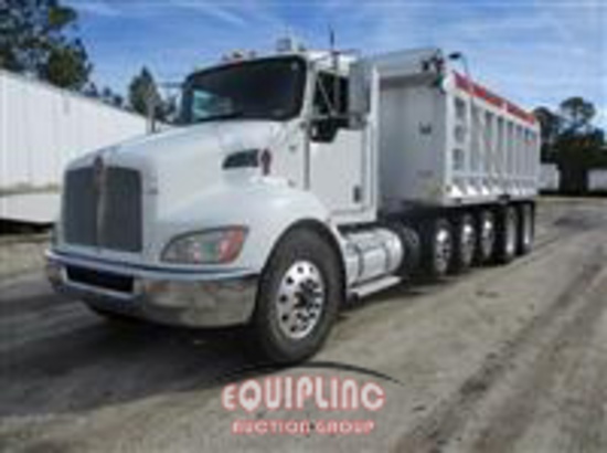 2015 KENWORTH T370 QUINT AXLE DUMP TRUCK