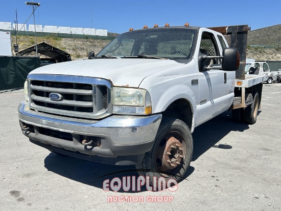 2004 FORD F550 SUPER DUTY FLATBED DUALLY TRUCK