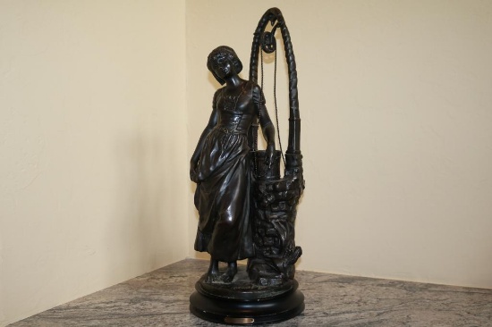"Fontaine" By Henrit Par, Women standing next to a well Bronze (27.5" $4,000)