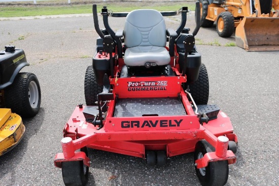 Gravely Pro-turn 260 Commercial mower, 60 Inch Deck, 1062 Hours, Zero Turn